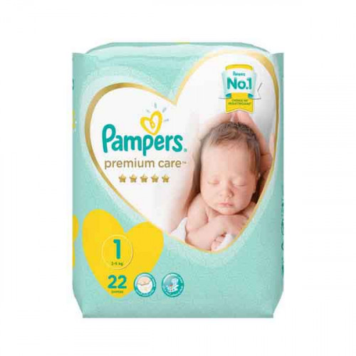 Pampers  Premium Care Diapers S1 22's