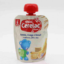 Nestle Cerelac Pure Banana Orange Biscuits 90g