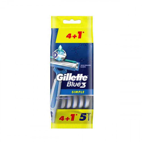 Gillette Blue3 Simple Dispsable 4+1