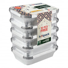 Hotpack 8389 Aluminium Container 10S+Lid7+3 Offer