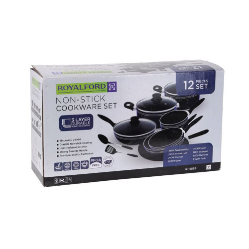 ROYALFORD NON STICK COOKWARE 12 PC