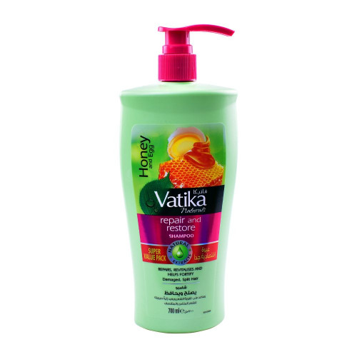Dabur Vatika Shampoo Repair & Restore 600ml + 100ml -- دابور فاتيكا شامبو إصلاح واستعادة 600مل+100مل