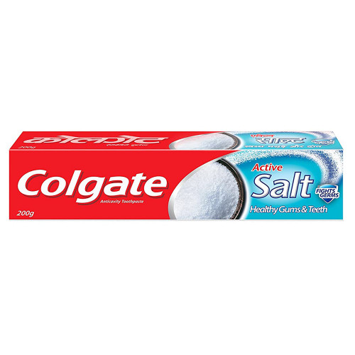 Colgate Toothpaste Active Salt - 200 g -- كولجيت معجون اسنان ملح نشاط - 200 جم Colgate Toothpaste Active Salt - 200 g -- كولجيت معجون اسنان ملح نشاط - 200 جم