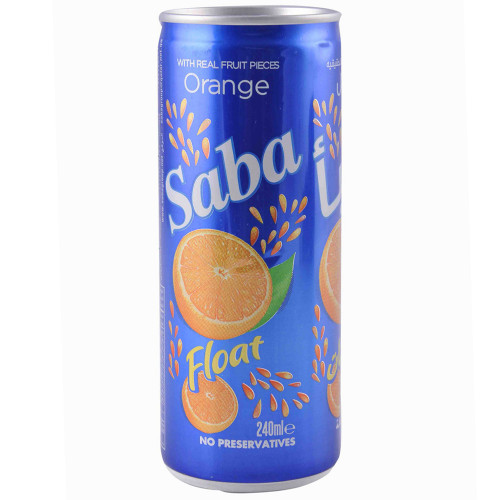 SABA ORANGE FLOAT DRINK 240ml -- سابا شراب برتقال عوامة 240مل