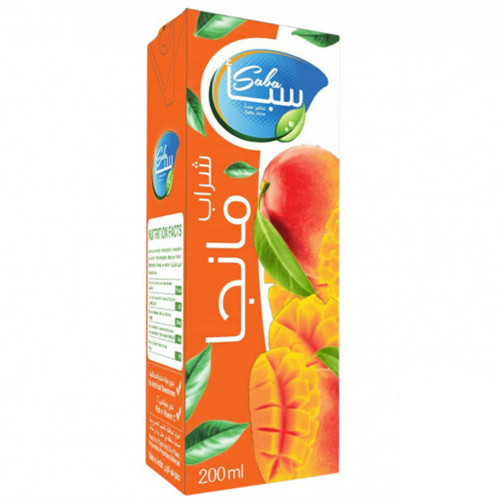 Saba Mango Drink Juice 200ml -- سابا  عصير شراب مانجه 200مل
