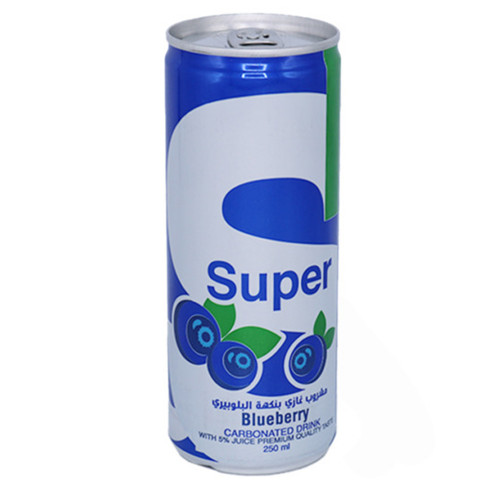 Super Blueberry Carbonated Drink 250ml -- سوبير عصير كاربونيتد توتبري250مل