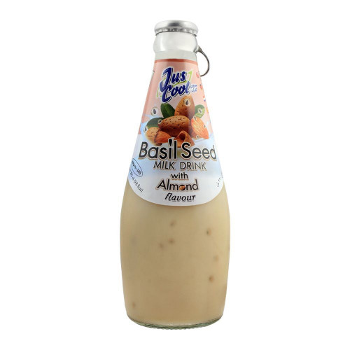 Jus Cool Basil Seed Milk Drink With Almond Flavour 300ml -- جاس كول بذور ريحان شراب بحليب بلوز منكهة 300مل  Jus Cool Basil Seed Milk Drink With Almond Flavour 300ml -- جاس كول بذور ريحان شراب بحليب بلوز منكهة 300مل