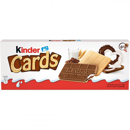 Kinder Cards Chocolate Biscuits  -- كيندير كارس شوكولاتة بسكويت  Kinder Cards Chocolate Biscuits  -- كيندير كارس شوكولاتة بسكويت