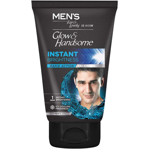 Glow & Handsome Instant Brightness Rapid Action Facewash 100 g -- غسول الوجه جلو آند هاندسوم فوري سطوع سريع المفعول 100 جم Glow & Handsome Instant Brightness Rapid Action Facewash 100 g -- غسول الوجه جلو آند هاندسوم فوري سطوع سريع المفعول 100 جم