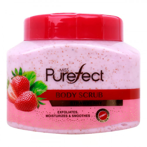 Miss Purefect Strawberry Body Scrub Value Pack 500 ml -- ميس بوريفيكت مصل جسم عبوة عائلية500مل  Miss Purefect Strawberry Body Scrub Value Pack 500 ml -- ميس بوريفيكت مصل جسم عبوة عائلية500مل