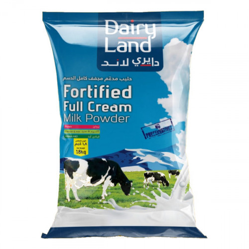 Dairy Land Fortified Full Cream Milk Powder 1.8Kg -- ديري لاند بودرة حليب كامل الدسم 1.8 كغم Dairy Land Fortified Full Cream Milk Powder 1.8Kg -- ديري لاند بودرة حليب كامل الدسم 1.8 كغم