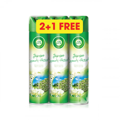Air Wick Air Freshner Jasmine 3 x 300ml -- ايرويك معطر للجو بالياسمين 300  مل 3 حبة Air Wick Air Freshner Jasmine 3 x 300ml -- ايرويك معطر للجو بالياسمين 300  مل 3 حبة