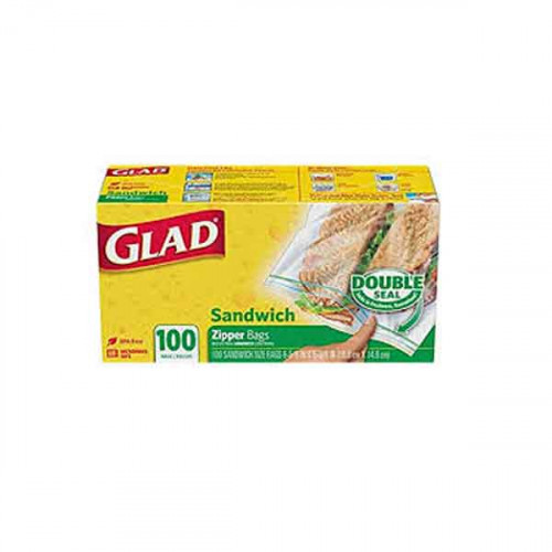 Glad Sandwich Zipper Bags 100s -- جلاد أكياس ساندوتش سحاب 100 كيس Glad Sandwich Zipper Bags 100s -- جلاد أكياس ساندوتش سحاب 100 كيس