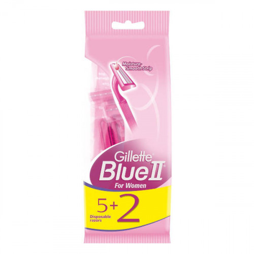 Gillette Blue II For Women Disposable Razors 5 + 2 Free -- جيليت بلو 2 ماكينة حلاقة للنساء 5 + 2 مجاني Gillette Blue II For Women Disposable Razors 5 + 2 Free -- جيليت بلو 2 ماكينة حلاقة للنساء 5 + 2 مجاني