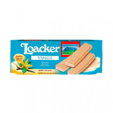 Loacker Cream Wafers Vanilla 175gm -- ويفر مقرمش بكريمه الفانيلا 175 جرام من لوكر 