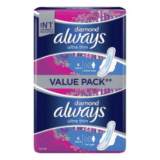 Always Diamond Ultra Thin Extra Long 12 Pads -- اولويز ديموند فوط صحيه رفيعه طويلة جدا 12 فوطه 