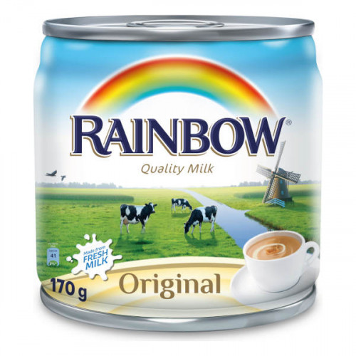 Rainbow Evaporated Milk Original 170gm -- ابو قوس حليب مبخر أصلي 170 جرام Rainbow Evaporated Milk Original 170gm -- ابو قوس حليب مبخر أصلي 170 جرام
