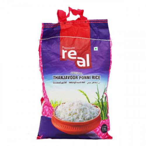 Real Thanjavoor Ponni Rice 5Kg -- ريل تانجفور أرز بوني 5 كيلو Real Thanjavoor Ponni Rice 5Kg -- ريل تانجفور أرز بوني 5 كيلو