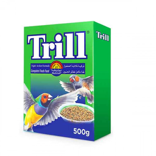 Trill Finch Food 500gm -- غذاء كامل لطائر الحسون 500 جرام من تريل Trill Finch Food 500gm -- غذاء كامل لطائر الحسون 500 جرام من تريل
