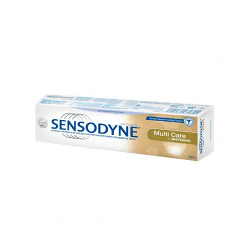 Sensodyne Toothpaste- Multi Care + Whitening 75ml -- سنسودين معجون اسنان عنايه متطورة + تبييض 75 مللي  Sensodyne Toothpaste- Multi Care + Whitening 75ml -- سنسودين معجون اسنان عنايه متطورة + تبييض 75 مللي