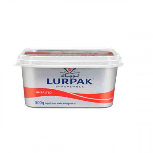 Lurpak Spreadable Butter Unsalted 500gm -- لورباك زبدة قابلة للدهن غير مملحه 500 جرام Lurpak Spreadable Butter Unsalted 500gm -- لورباك زبدة قابلة للدهن غير مملحه 500 جرام